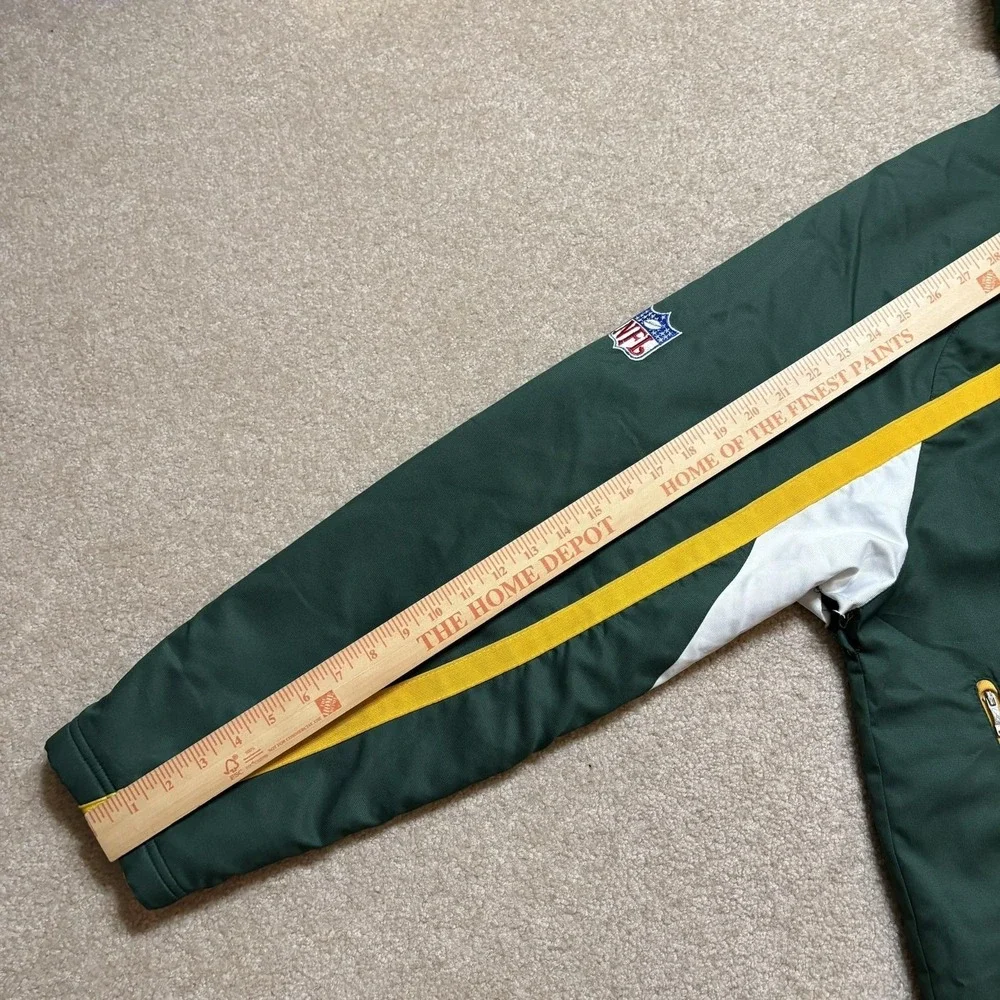 Green Bay Packers Jacket Mens‎ Large Green NFL Football Reebok Hooded Fleece